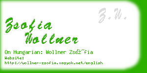 zsofia wollner business card